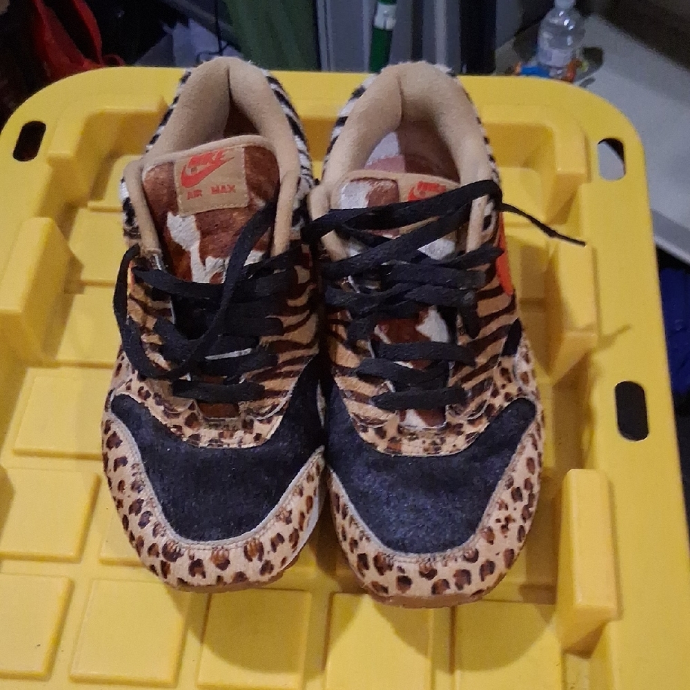 Nike  Animal Print Air Max Sneakers - Brown/Black